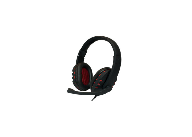 LogiLink Stereo Headset met Microphone zwart/rood