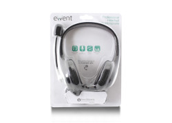Ewent EW3562 hoofdtelefoon/headset Hoofdband Zwart, Zilver