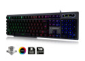 Rampage Gaming Toetsenbord KB-R78 - Rainbow achtergrond verlichting - Metalen behuizing - US Layout