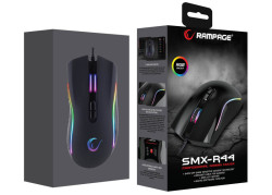 Rampage SMX- R44 macro RGB gaming muis - 6400 DPI - Zwart