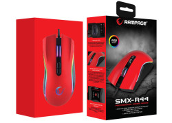 Rampage SMX- R44 macro RGB gaming muis - 6400 DPI - Rood