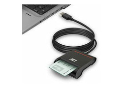 ACT Externe USB 2.0 Smartcard eID Kaartlezer, zwart