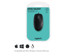 Logitech B110 Silent Optical USB Zwart Retail