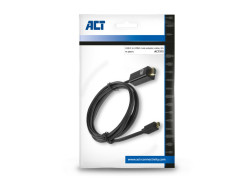 ACT AC7315 video kabel adapter 2 m USB Type-C HDMI Type A (Standaard) Zwart
