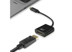 ACT AC7320 video kabel adapter 0,15 m USB Type-C DisplayPort Zwart