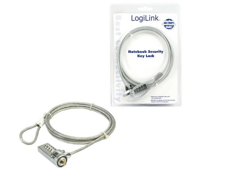 Slot LogiLink PC/Notebook combinatieslot Zilver