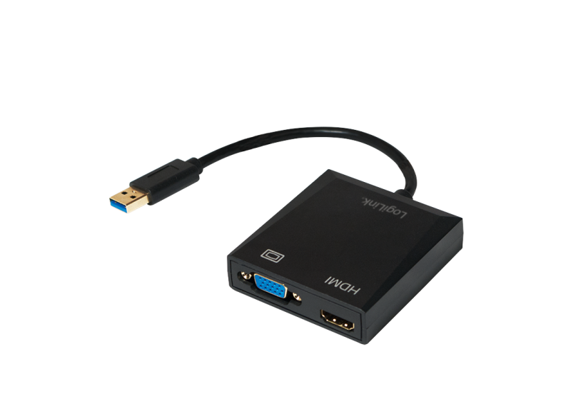 USB LogiLink USB 3.0 (M) --> HDMI (F) / VGA (F)