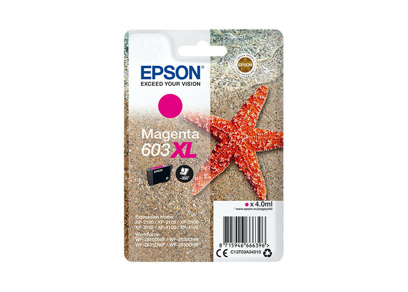 Epson 603XL Singlepack Magenta 4,0ml(Origineel) starfish