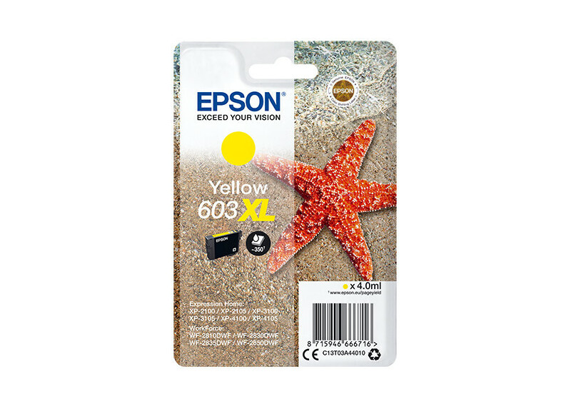 Epson 603XL Singlepack Geel 4,0ml (Origineel) starfish