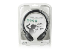 Ewent EW3573 hoofdtelefoon/headset Hoofdtelefoons Hoofdband 3,5mm-connector Zwart