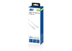 ACT AC3015 Lightning-kabel 2 m Wit