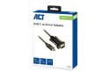 ACT AC6002 seriële kabel Zwart 1,5 m USB Type-C DB-9