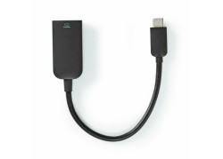 Nedis CCGP64652BK02 video kabel adapter 0,2 m HDMI Type A (Standaard) USB Type-C Zwart