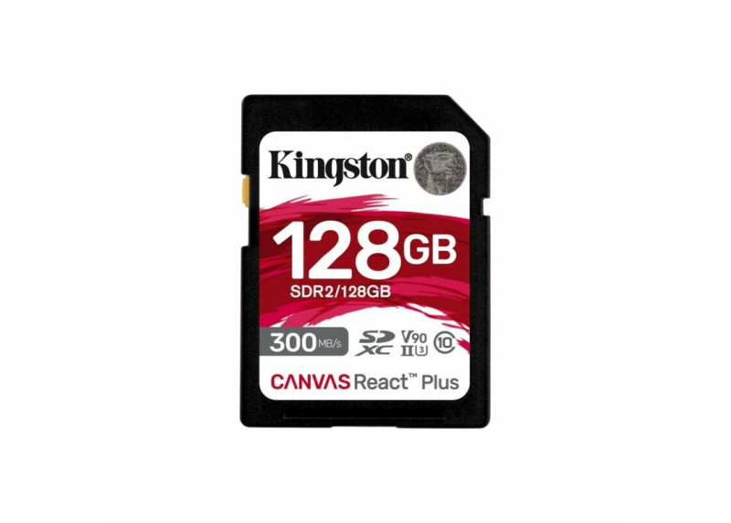 SDXC Card 128GB Kingston U3 V90 Canvas React Plus