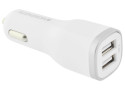Mobiparts Car Charger Dual USB 4.8A White