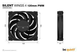 be quiet! SILENT WINGS 4 | 120mm PWM Computer behuizing Ventilator 12 cm Zwart 1 stuk(s)