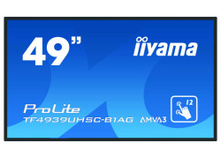 iiyama ProLite TF4939UHSC-B1AG computer monitor 124,5 cm (49") 3840 x 2160 Pixels 4K Ultra HD LED Touchscreen Multi-gebruiker Zw