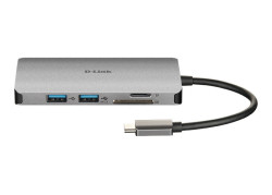 D-Link DUB-M610 notebook dock & poortreplicator Bedraad USB 3.2 Gen 1 (3.1 Gen 1) Type-C Aluminium, Zwart