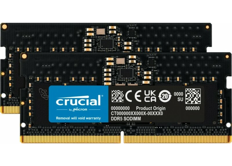 SODIMM 16GB DDR5/4800 CL40 (2x 8GB) Crucial