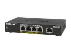 NETGEAR GS305Pv2 Unmanaged Gigabit Ethernet (10/100/1000) Power over Ethernet (PoE) Zwart