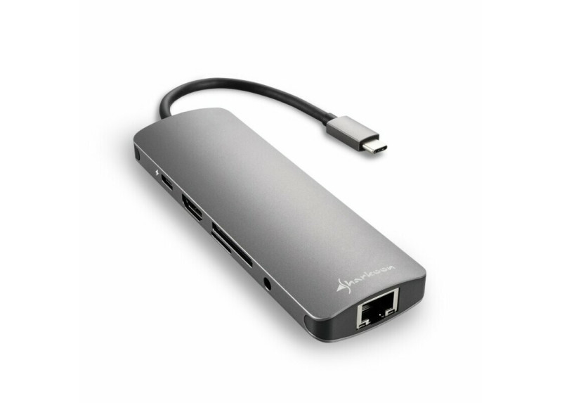 Sharkoon USB 3.0 Type C Combo Adapter interfacekaart/-adapter HDMI, RJ-45, USB 3.2 Gen 1 (3.1 Gen 1)