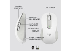 Logitech M650 (L) Links Optical Bluetooth Wit Ret. Wire