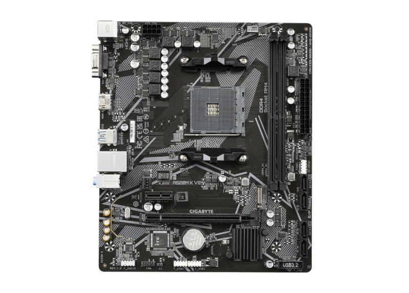 Gigabyte A520M K V2 moederbord AMD A520 Socket AM4 micro ATX