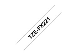 Brother TZe-FX221 flexibele labeltape 9mm/8m zwart-wit