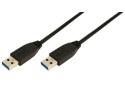 USB 3.0 A <--> A 3.00m LogiLink Zwart