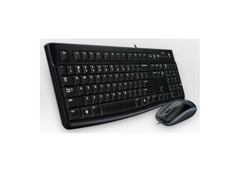 Logitech Desktop MK120 toetsenbord Inclusief muis USB AZERTY Frans Zwart