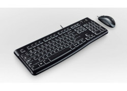 Logitech Desktop MK120 toetsenbord Inclusief muis USB AZERTY Frans Zwart