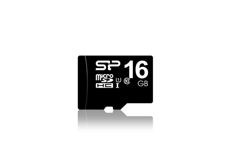 Silicon Power 16GB MicroSDHC Class10 UHS-1 incl. SD-adapter Zwart