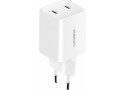 Mobiparts GaN Wall Charger Dual USB-C 35W Wit