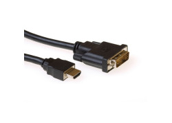 Ewent 2 meter, HDMI naar DVI-D verloopkabel, 1x HDMI A male, 1x DVI-D single link male 18+1