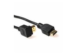 ACT 1 meter HDMI High Speed kabel v2.0 HDMI-A male haaks - HDMI-A male recht