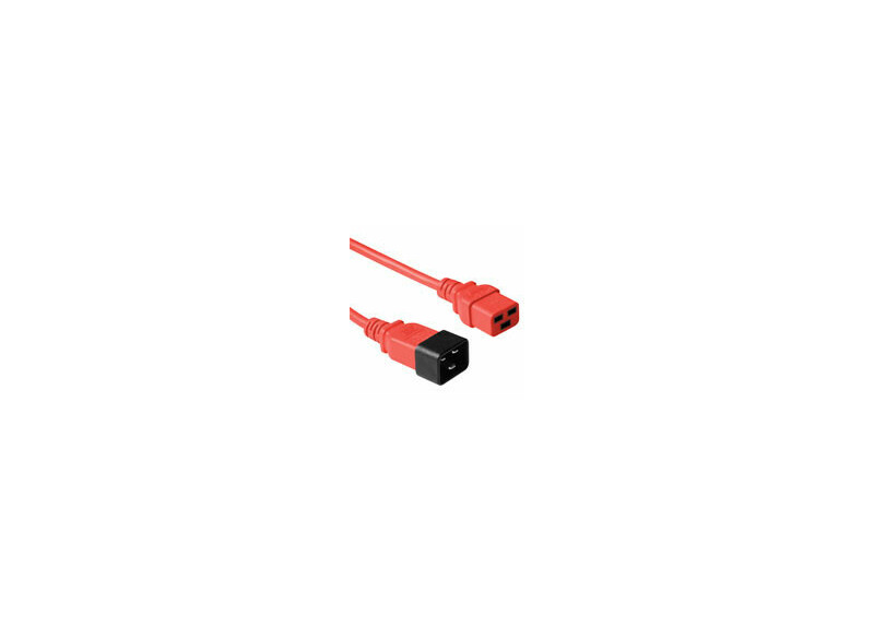 ACT Netsnoer C19 - C20 rood 0,6 m