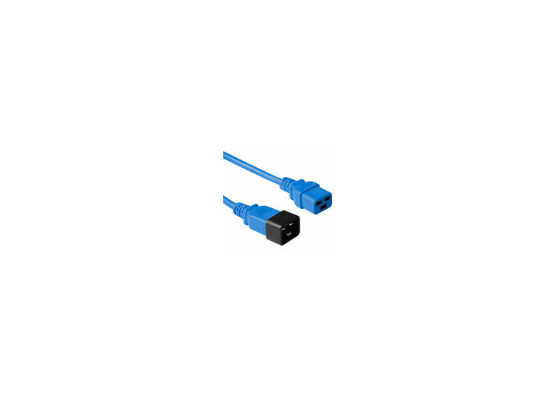 ACT Netsnoer C19 - C20 blauw 1,2 m