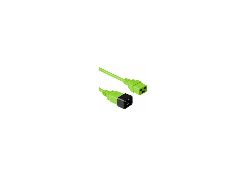 ACT Netsnoer C19 - C20 groen 1,2 m