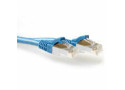 ACT Blauwe 0,5 meter SFTP CAT6A patchkabel snagless met RJ45 connectoren