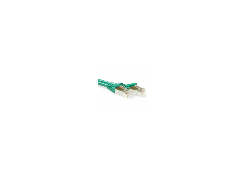 ACT Groene 0,5 meter SFTP CAT6A patchkabel snagless met RJ45 connectoren