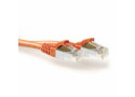 ACT Oranje 0,5 meter LSZH SFTP CAT6A patchkabel snagless met RJ45 connectoren