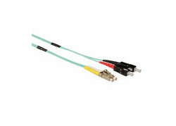 ACT 10 meter Multimode 50/125 OM3 duplex ruggedized fiber kabel met LC en SC connectoren