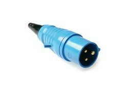 3 polige CEE Power Connector 16A 230V in het blauw