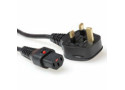 ACT Netsnoer UK male - C13 IEC Lock zwart 2 m, PC980
