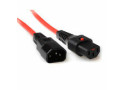 ACT Netsnoer C13 IEC Lock - C14 rood 0,5 m, PC1384