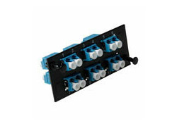 Molex LC Duplex 12 Fiber adapterplaat, Multimode OM3 - Aqua