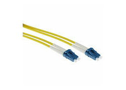 ACT 0.5 meter singlemode 9/125 OS2 duplex armored fiber patch kabel met LC connectoren