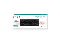 Ewent Business toetsenbord USB, Qwerty, Zwart
