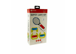Nintendo Switch super game kit set met controller grip - tennis racket - 2 racesturen