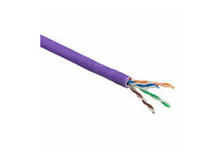 ACT Cat 6 U/UTP massieve installatiekabel zonder adersplitter, LSZH, CPR euroclass DCA, 24AWG, violet 305m